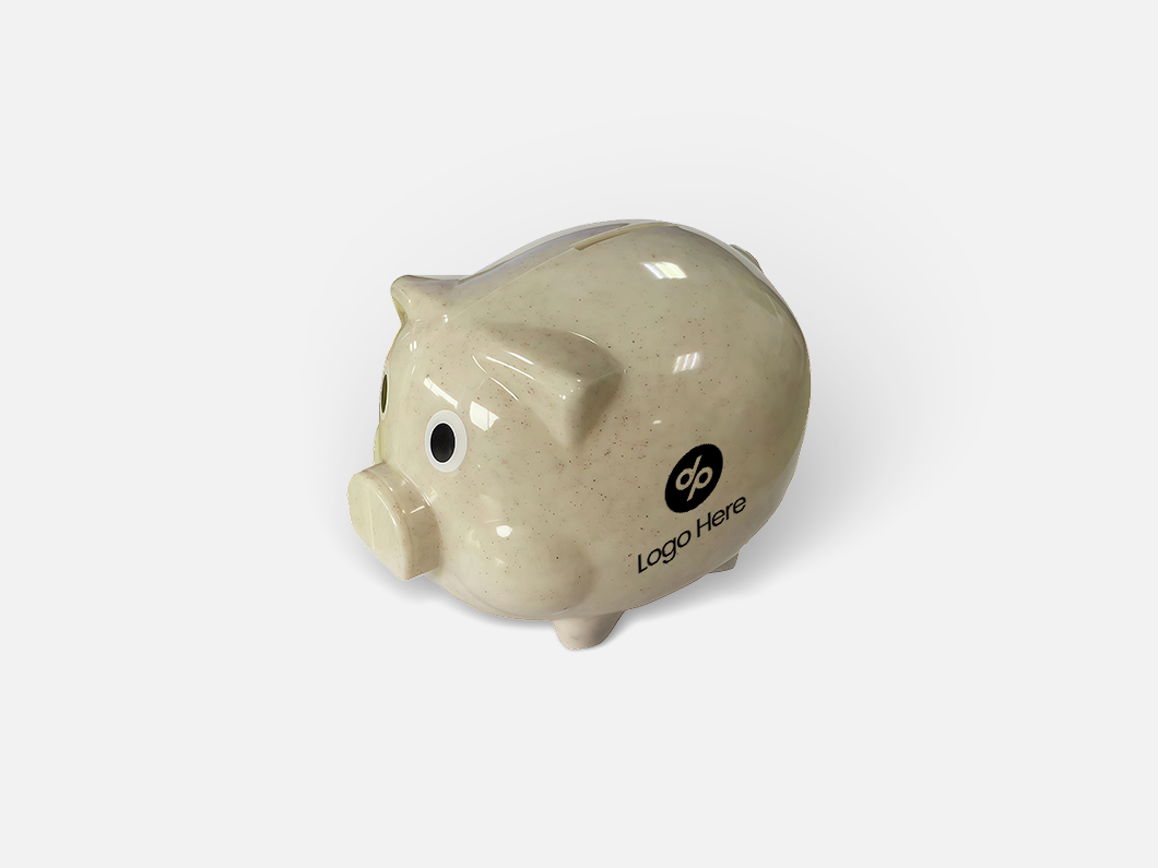 Wheat Straw Piggy Bank - View 3