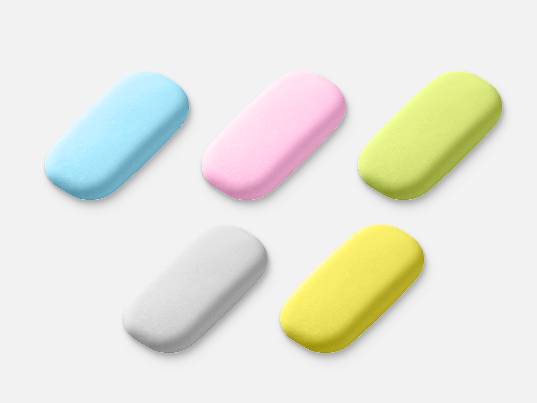 Oval White Eraser - View 2