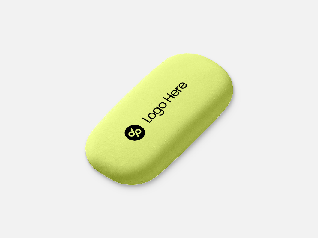 Oval White Eraser - View 3