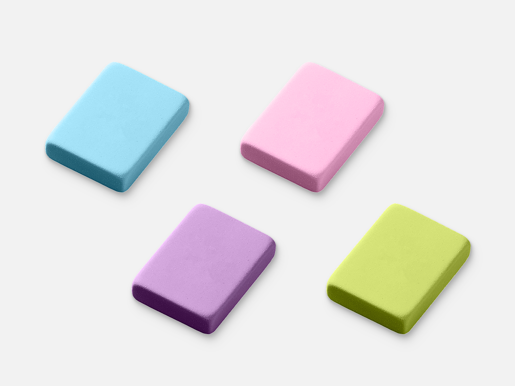 Small Square Eraser - View 3