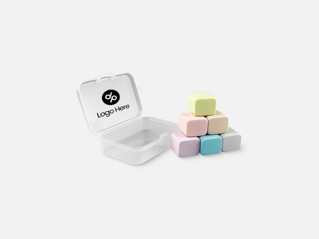 Cube Rubber Eraser Set - View 3