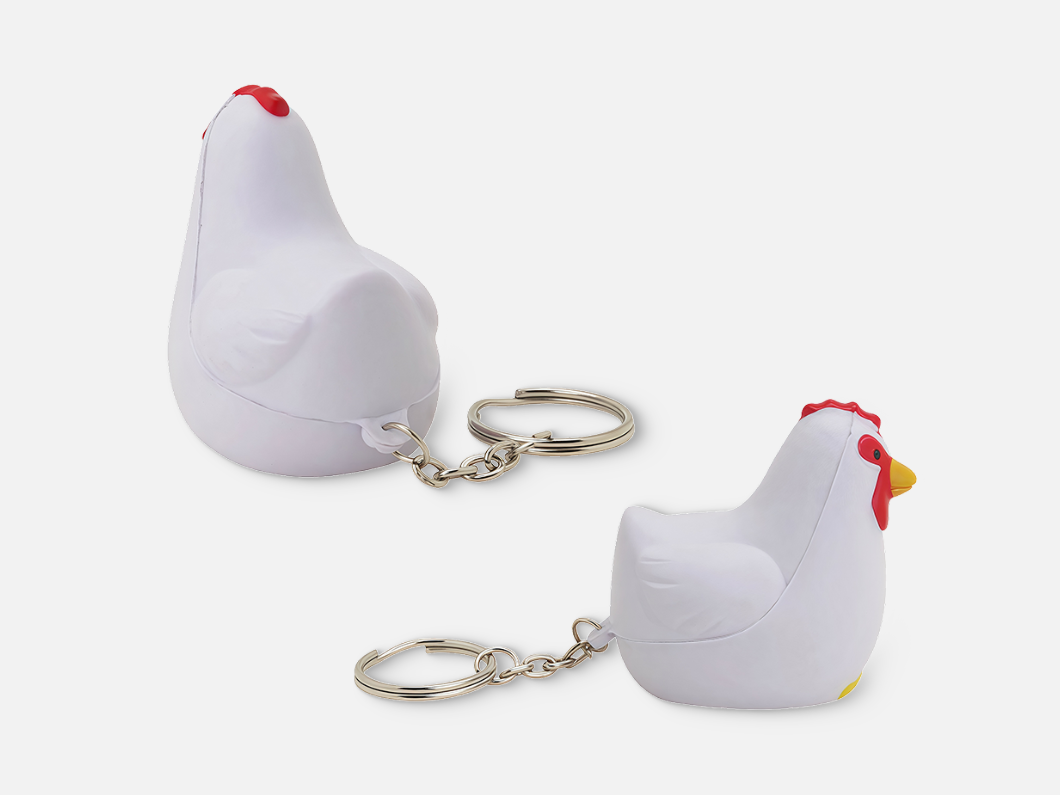 Rooster Stress Reliever Keychain