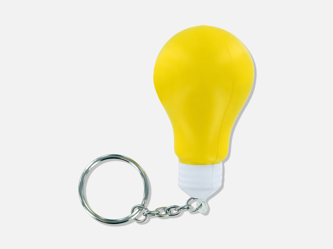 Light Bulb Stress Reliever Keychain