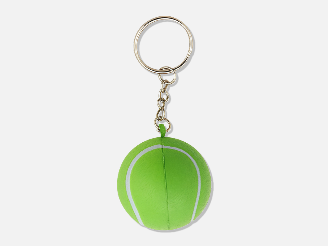 Tennis Ball Stress Reliever Keychain - View 1