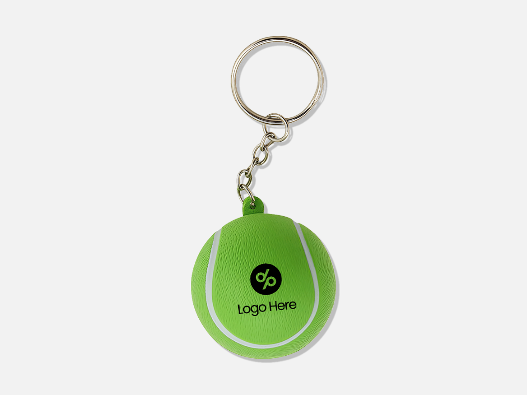Tennis Ball Stress Reliever Keychain - View 2