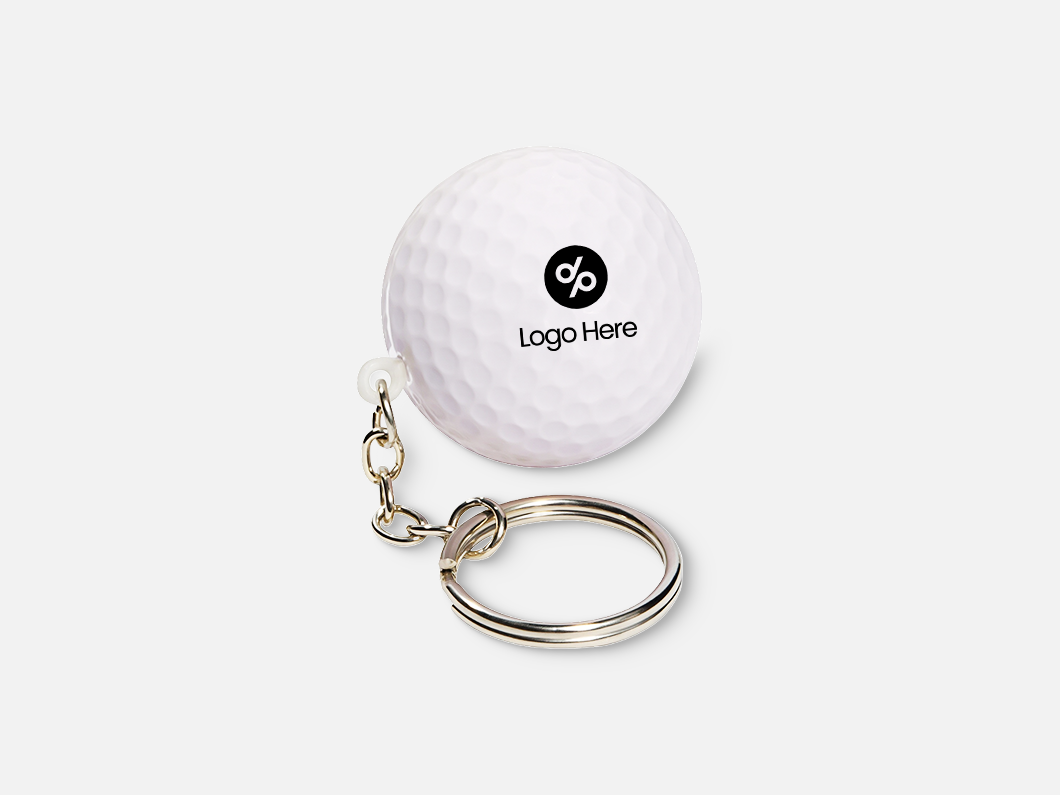 Golf Ball Stress Reliever Keychain - View 1