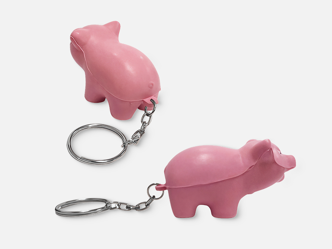 Pig Stress Reliever Keychain