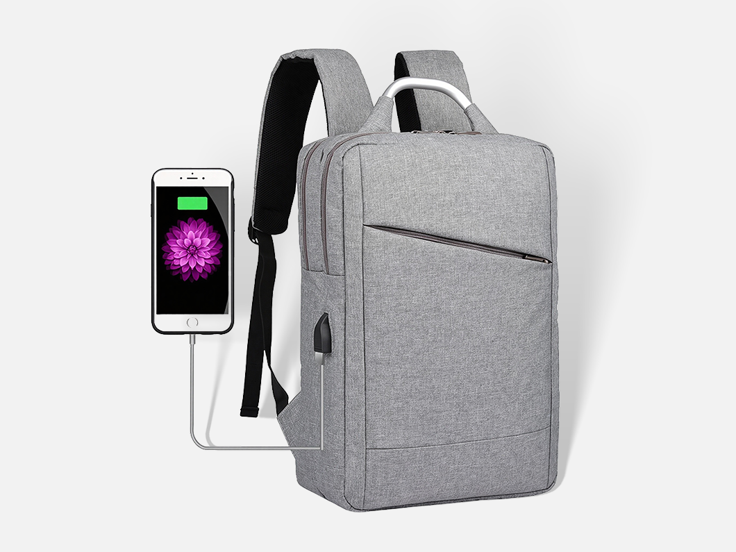 Minimalist Business Laptop Backpack with USB - View 3