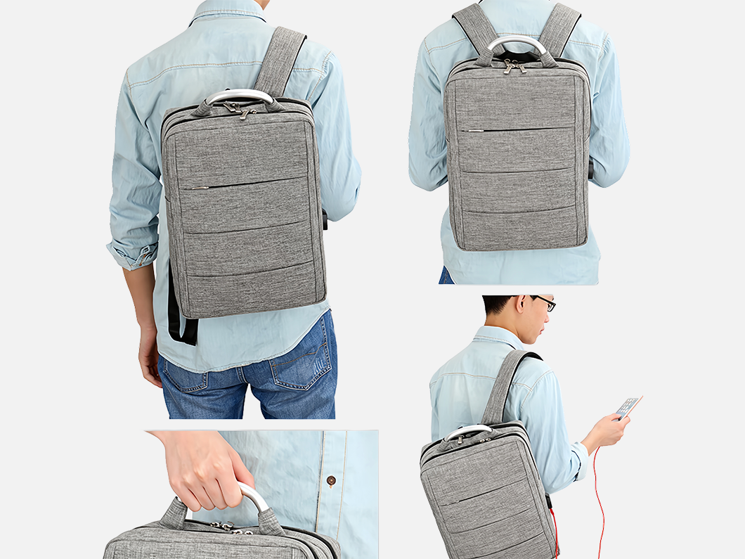 Business Laptop Backpack with USB Charging - View 2