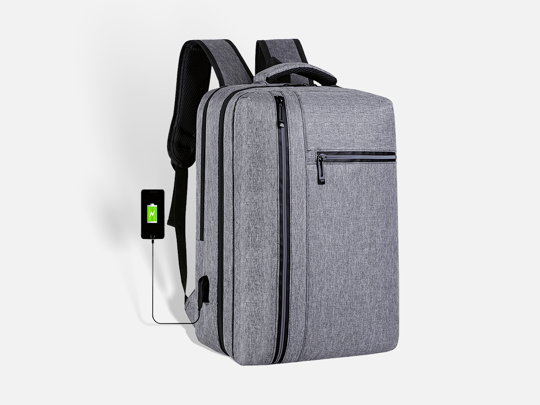 Multi-Compartment Laptop Backpack with USB - View 3