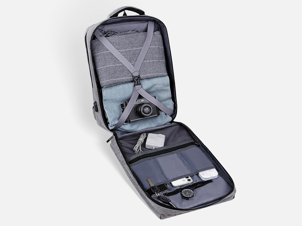 Multi-Compartment Laptop Backpack with USB - View 4