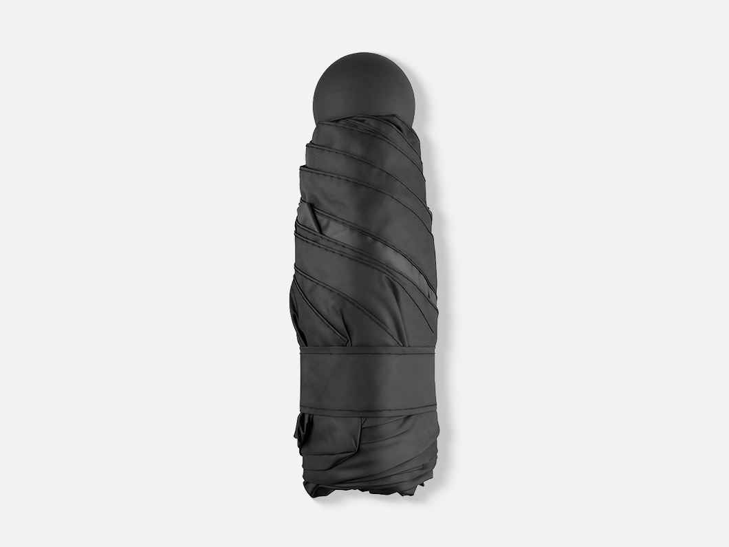 Tri-Fold Compact Umbrella with Hard Shell Case - View 2