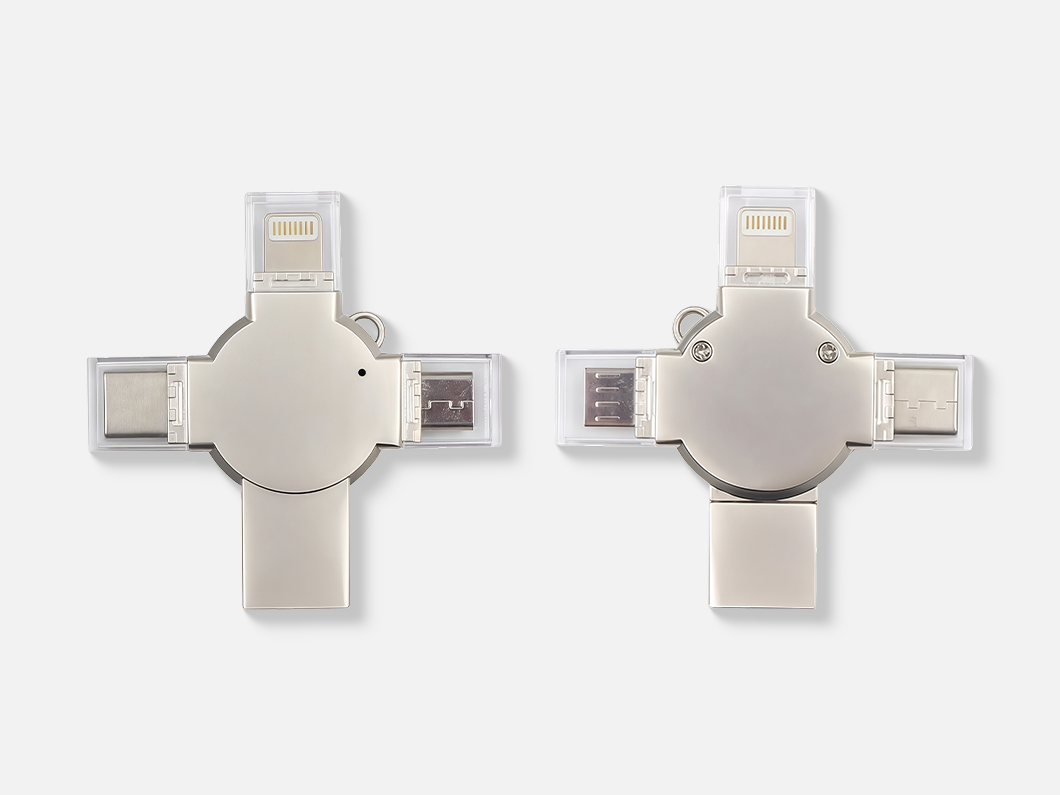 4-in-1 USB 2.0 Multi-Interface Flash Drive - View 1