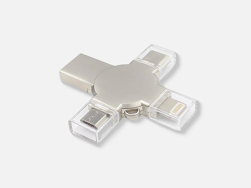 4-in-1 USB 2.0 Multi-Interface Flash Drive - View 2