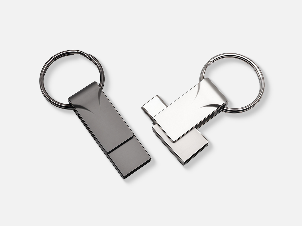 Metal USB-C Flash Drive Keychain - View 2