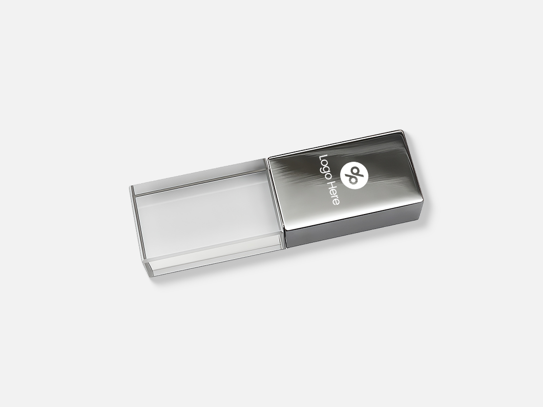 Metal USB 3.0 Flash Drive with Clear Cap - View 2