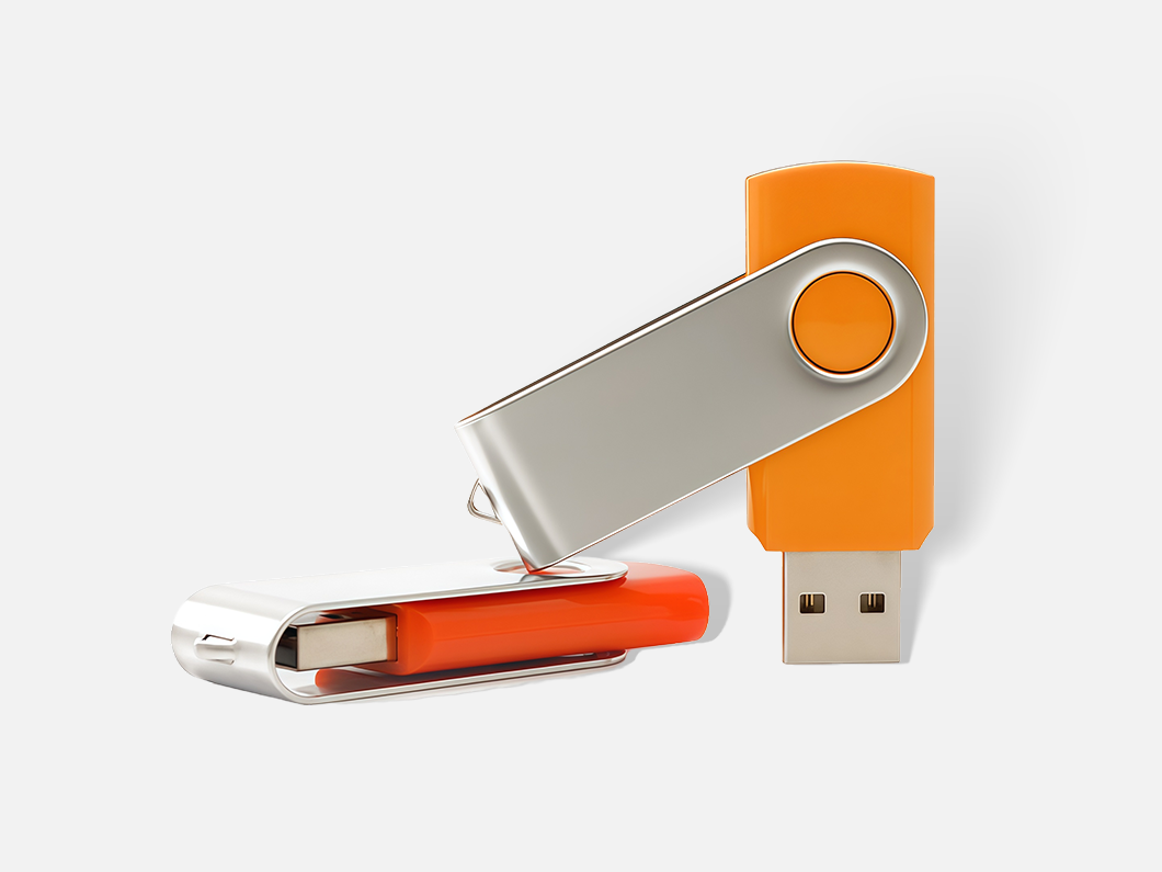 Metal Swivel USB 2.0 Flash Drive - View 2