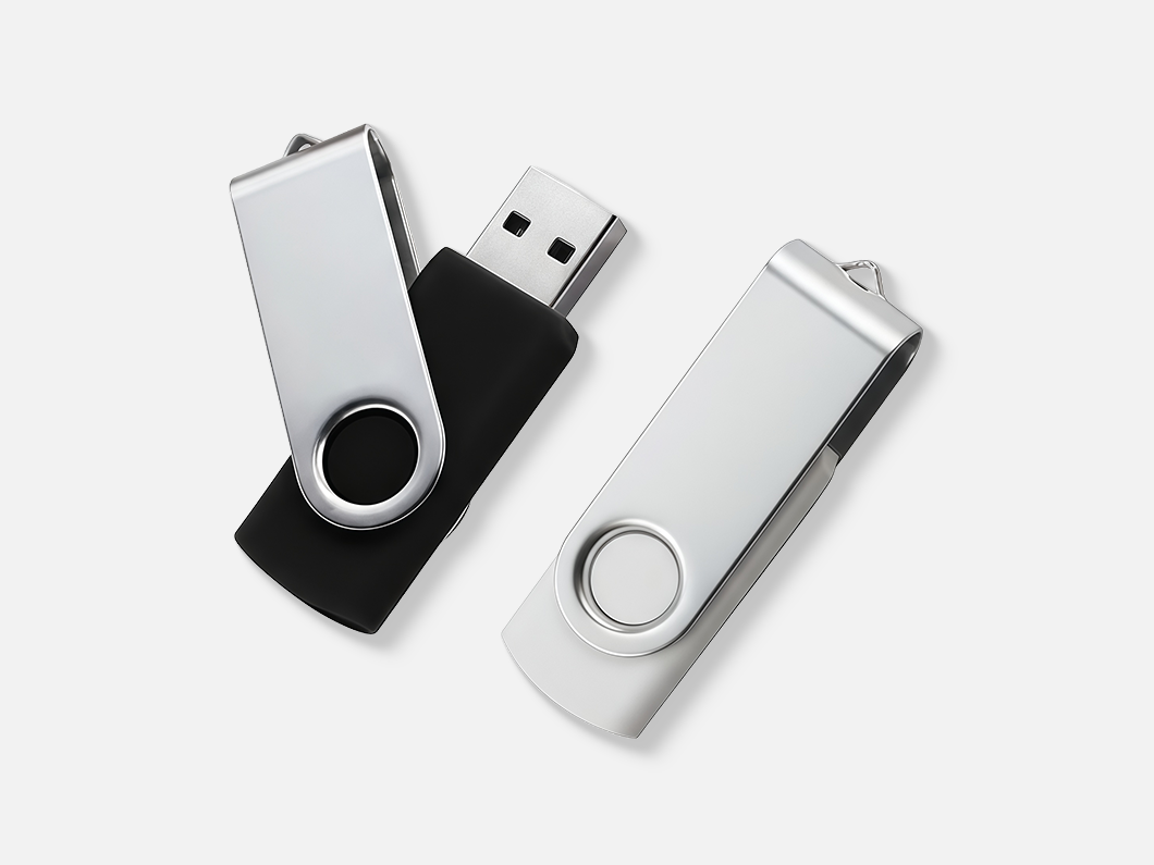 Metal Swivel USB 2.0 Flash Drive - View 3