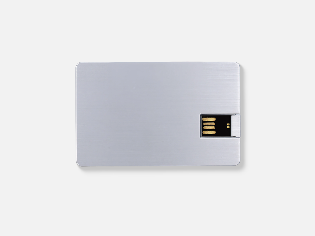 Ultra-Thin Metal Credit Card USB 2.0 Flash Drive - View 1