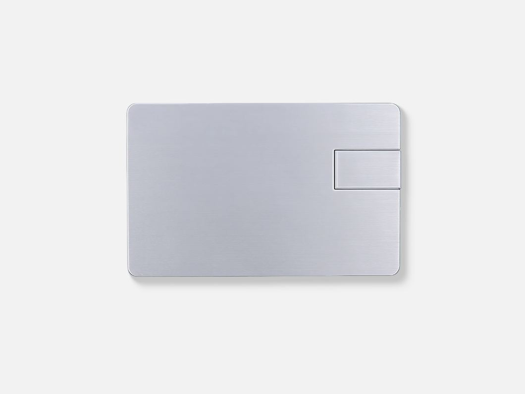 Ultra-Thin Metal Credit Card USB 2.0 Flash Drive - View 2