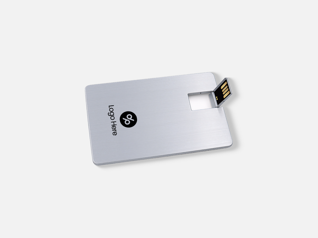 Ultra-Thin Metal Credit Card USB 2.0 Flash Drive - View 3