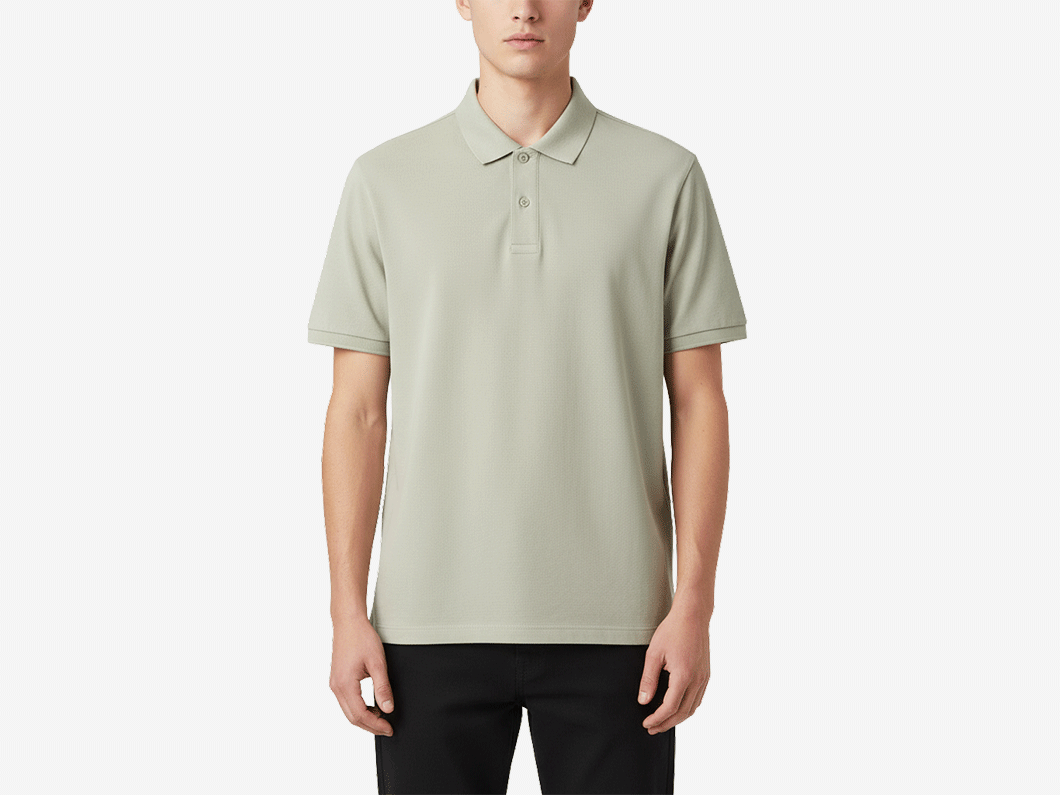 Structured Cotton Pique Polo Shirt - View 1