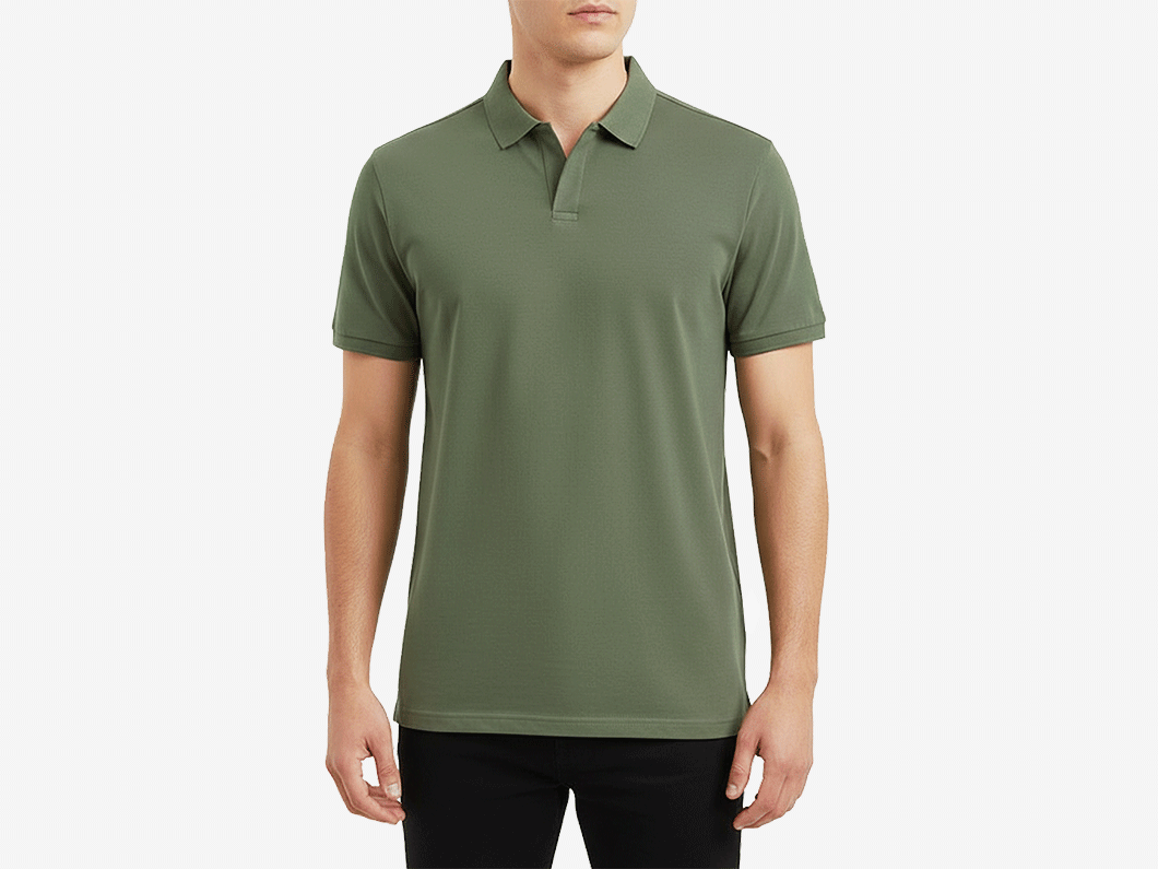 Minimal Pique Polo Shirt