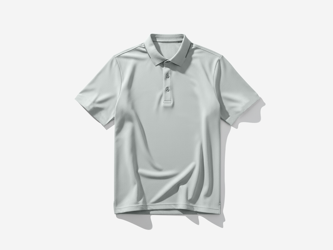 Mesh Knit Polo Shirt - View 2