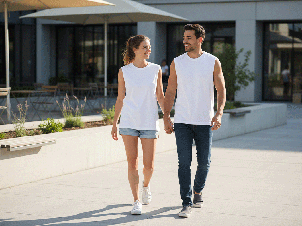 Unisex Affordable Cotton Tank Top - View 2