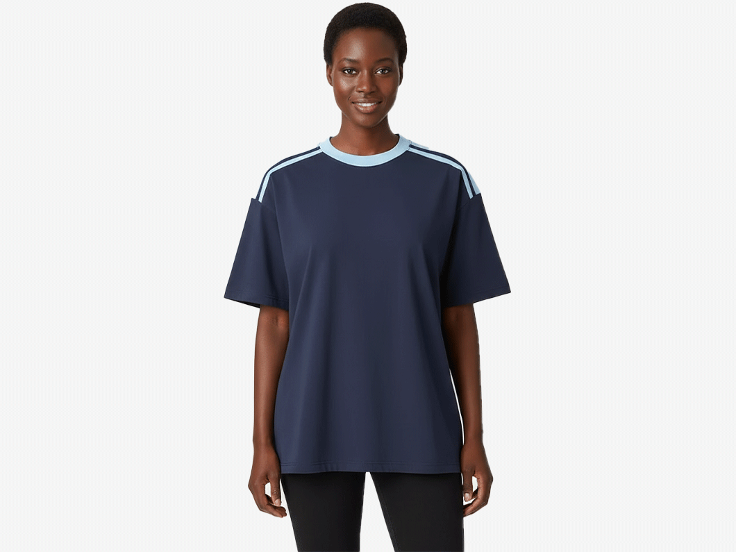 Stripe Detail Cotton T-Shirt - View 3