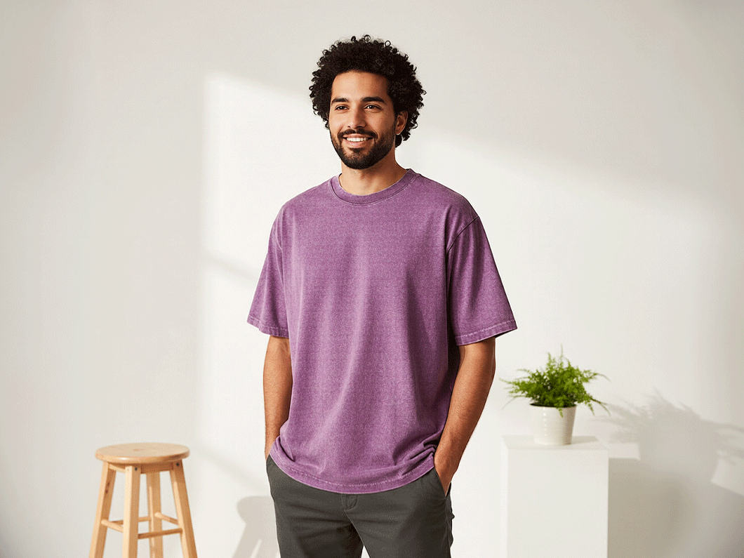 Washed Cotton T-Shirt - View 2
