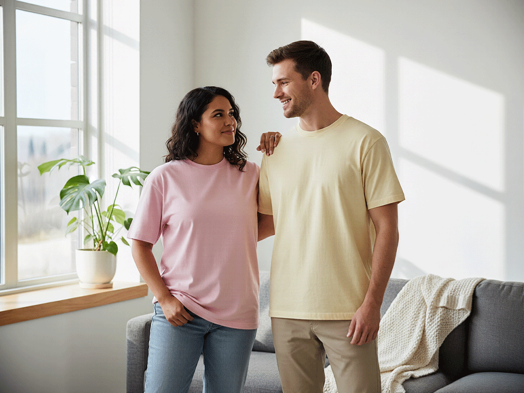 Cotton-Sorona Blend Oversized T-Shirt