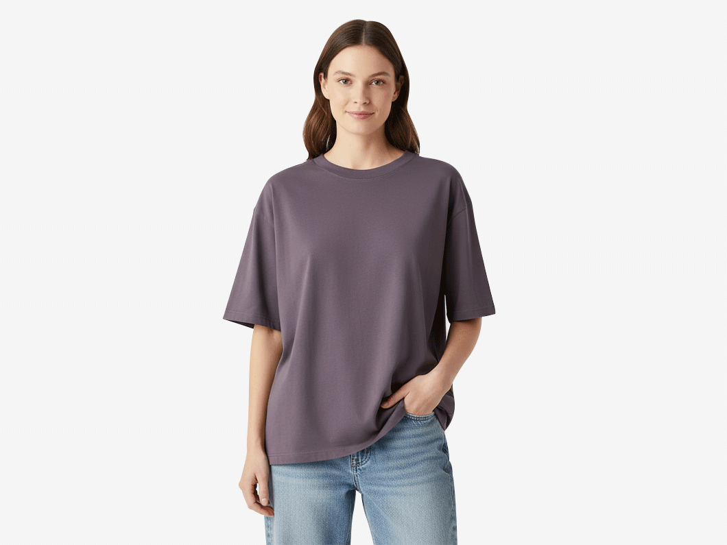 Cotton-Sorona Blend Oversized T-Shirt - View 2