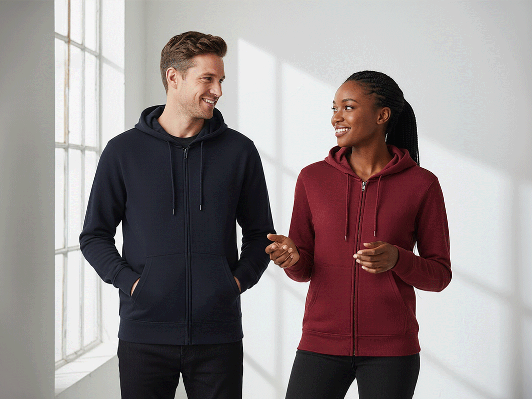 Casual Fleece Zip Hoodie
