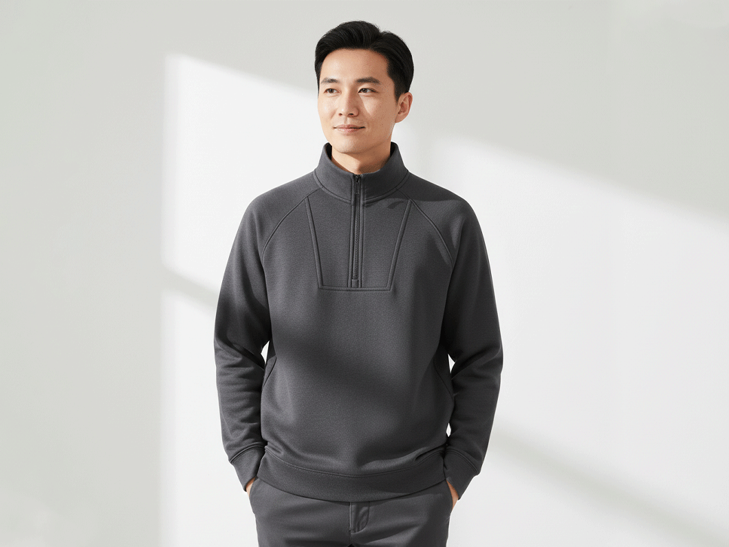 Polished Quarter-Zip Sweatshirt - View 1
