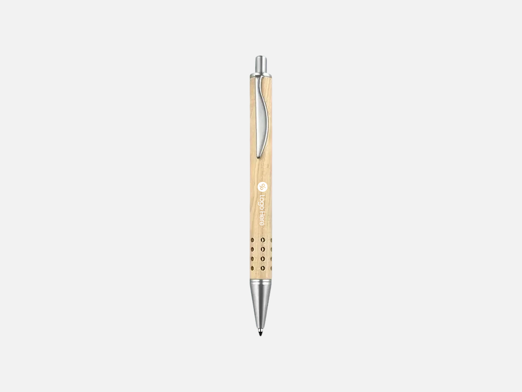 Bamboo Silver Trim Pen