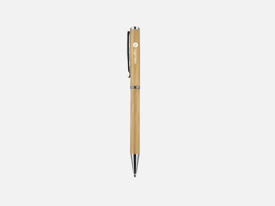 Bamboo Twist Ballpoint Pen - View 1
