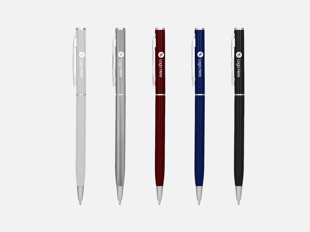 Slim Aluminum Click Ballpoint Pen - View 1
