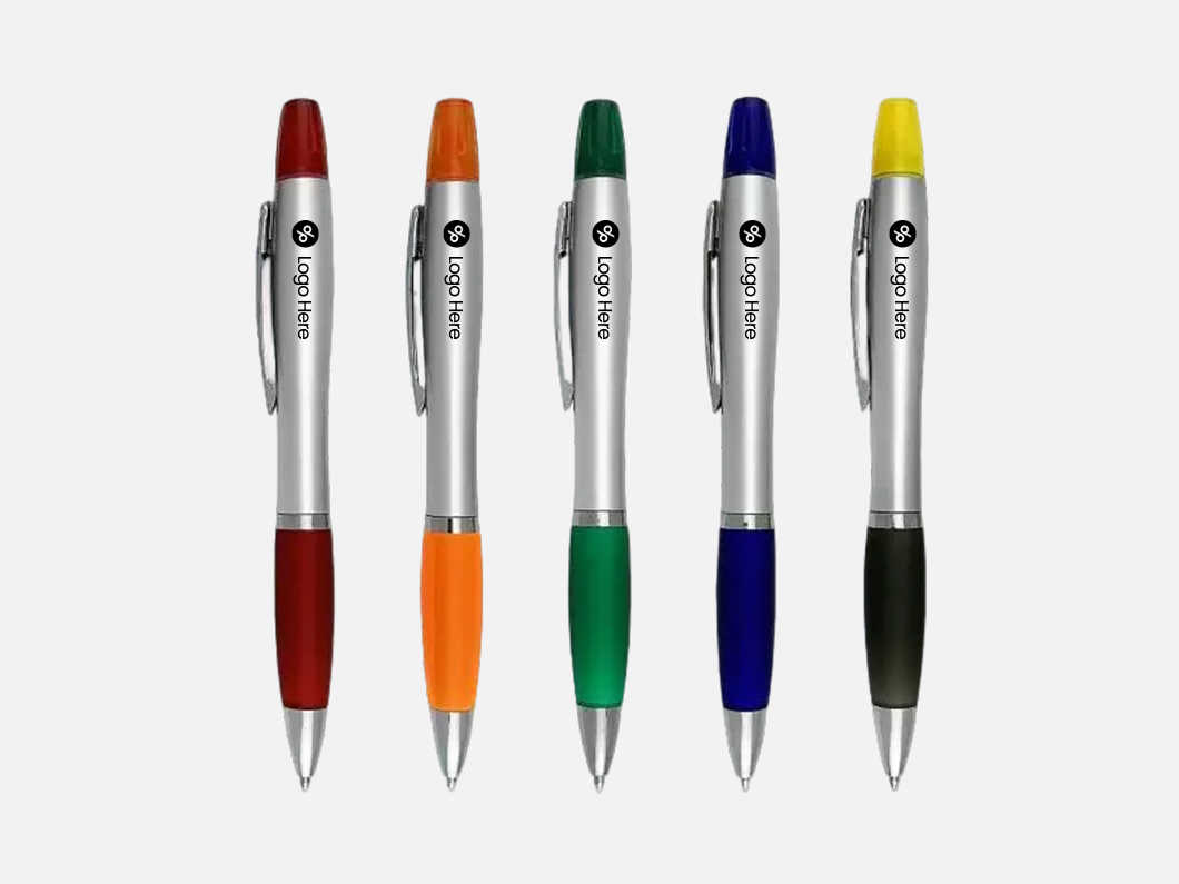 2-in-1 Ballpoint & Highlighter Pen - View 1