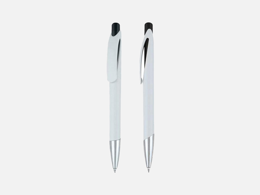 White Accent Ballpoint Pen - View 2