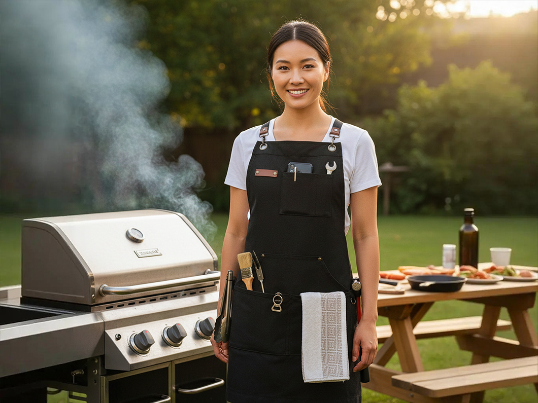Heavy Duty Canvas BBQ Apron - View 4