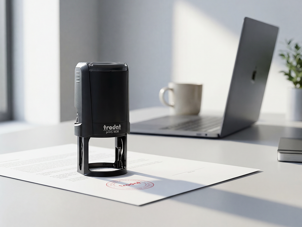 Circle Self-Inking Stamps - View 2