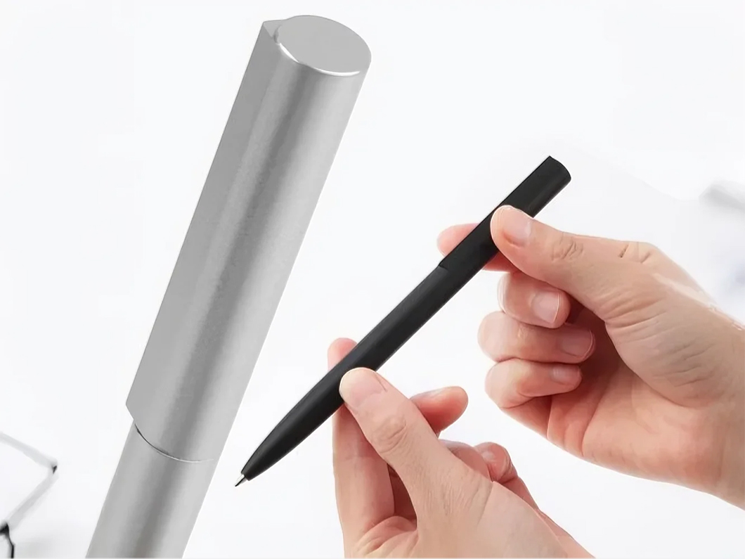 Hexagonal Aluminum Gel & Ballpoint Pen - View 2