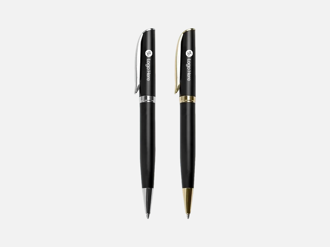 Aluminum Executive Pen with Gold or Silver Trim - View 1