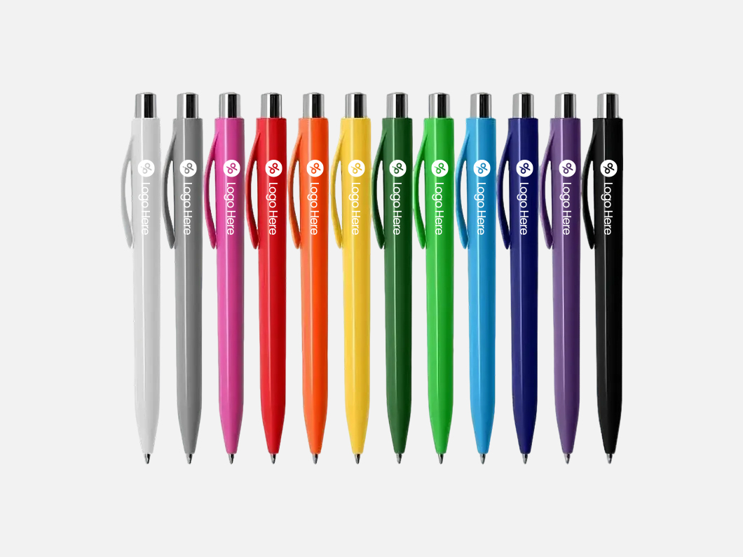 Color Barrel Click Pen - View 1