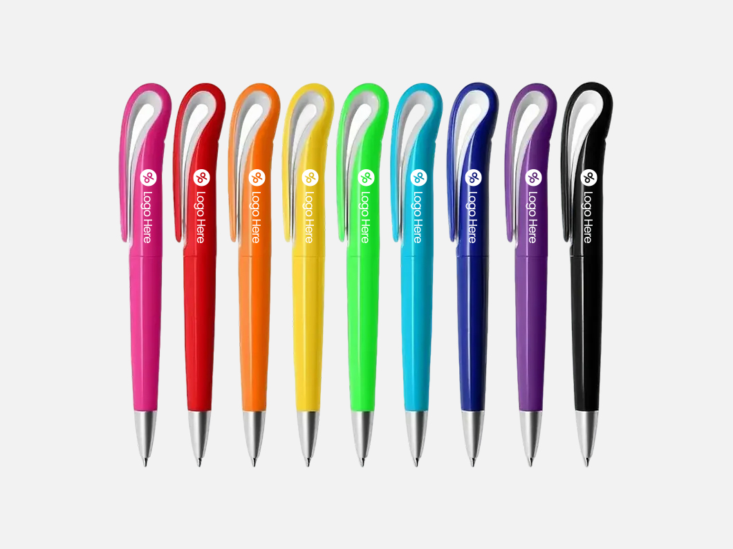 Curved Clip Twist Pen - View 1