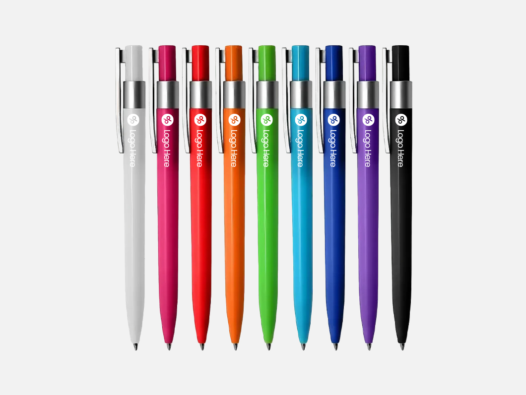 Frosted Euro Click Pen - View 1