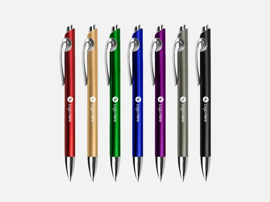Metallic-Look Ballpoint Pen - View 1