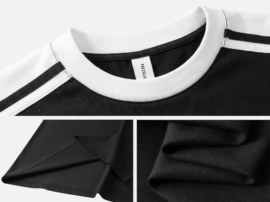 Stripe Detail Cotton T-Shirt - View 4