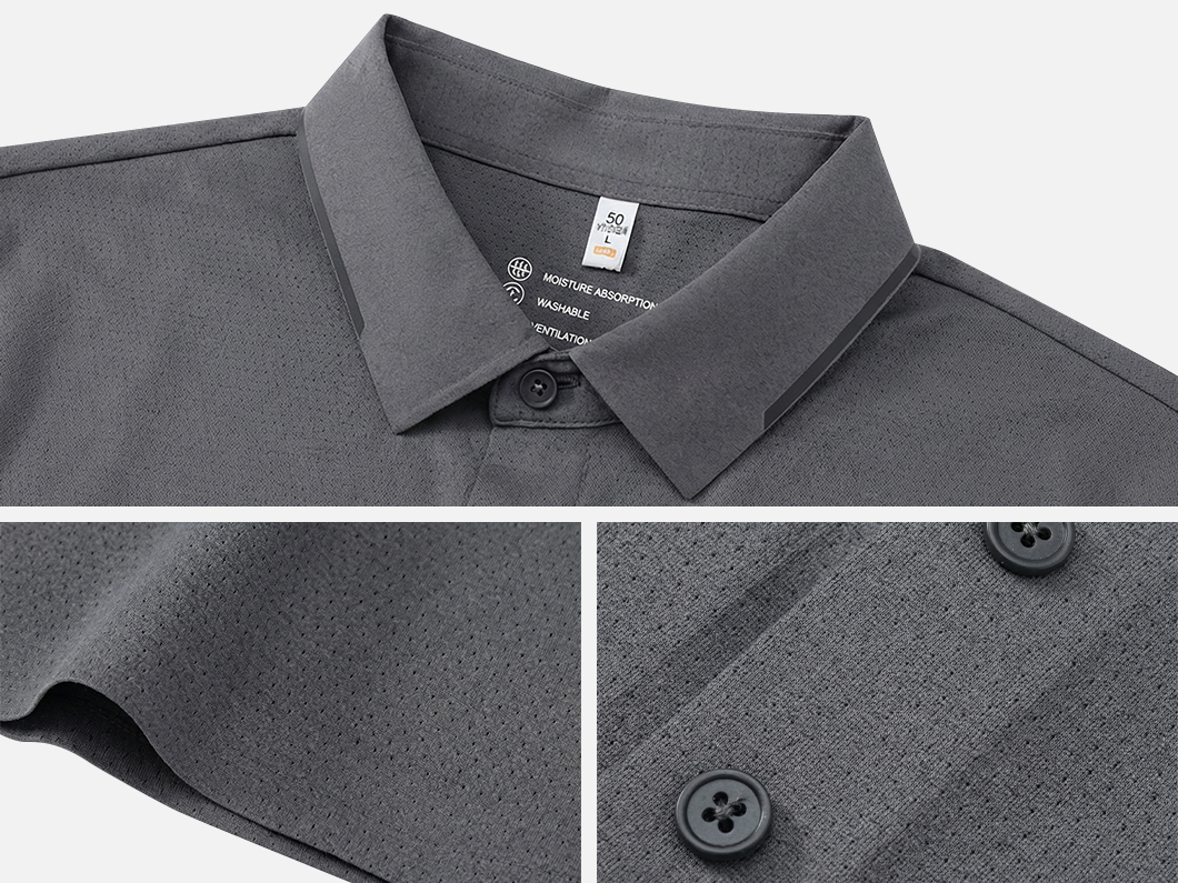 Mesh Knit Polo Shirt - View 4